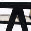 Tabouret de bar 27 po en plastique tissé crème gris avec dossier en mousse et structure en bois d'hévéa durable-443632889-443632895