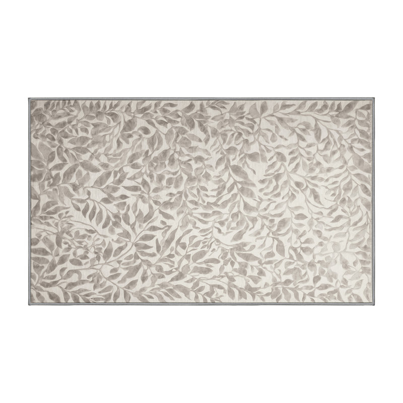Machine Washable Gray Area Rug, Runner 2' x 4'