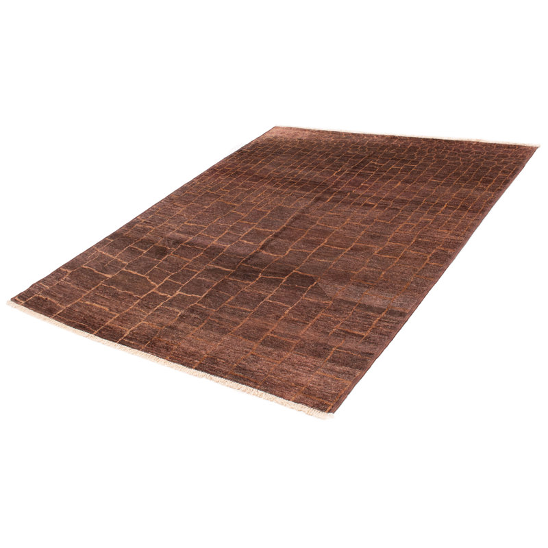 Tapis unique en laine noué à la main 8 pi x 9 pi 10 po nouvel âge Lucienne