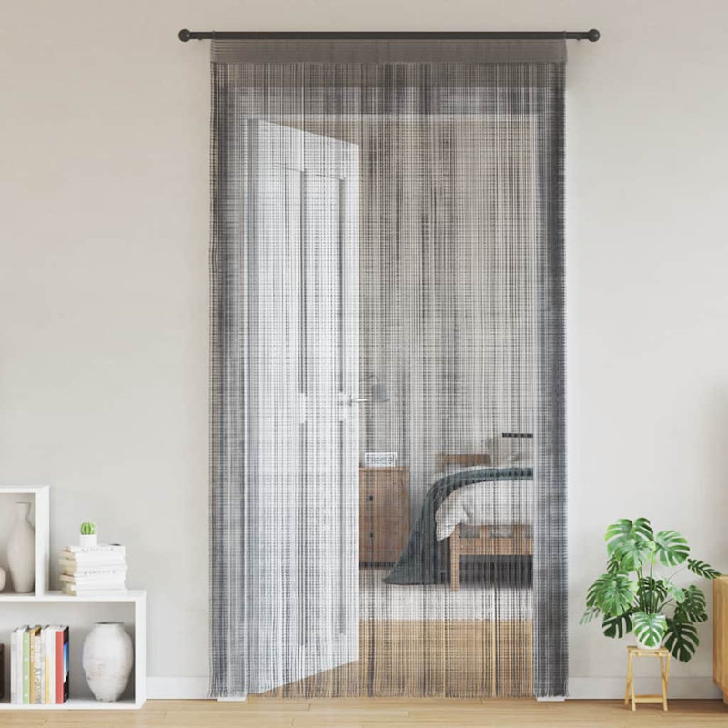 Back Bay Sheer Curtain, 140cm Width x 250cm Drop, Grey