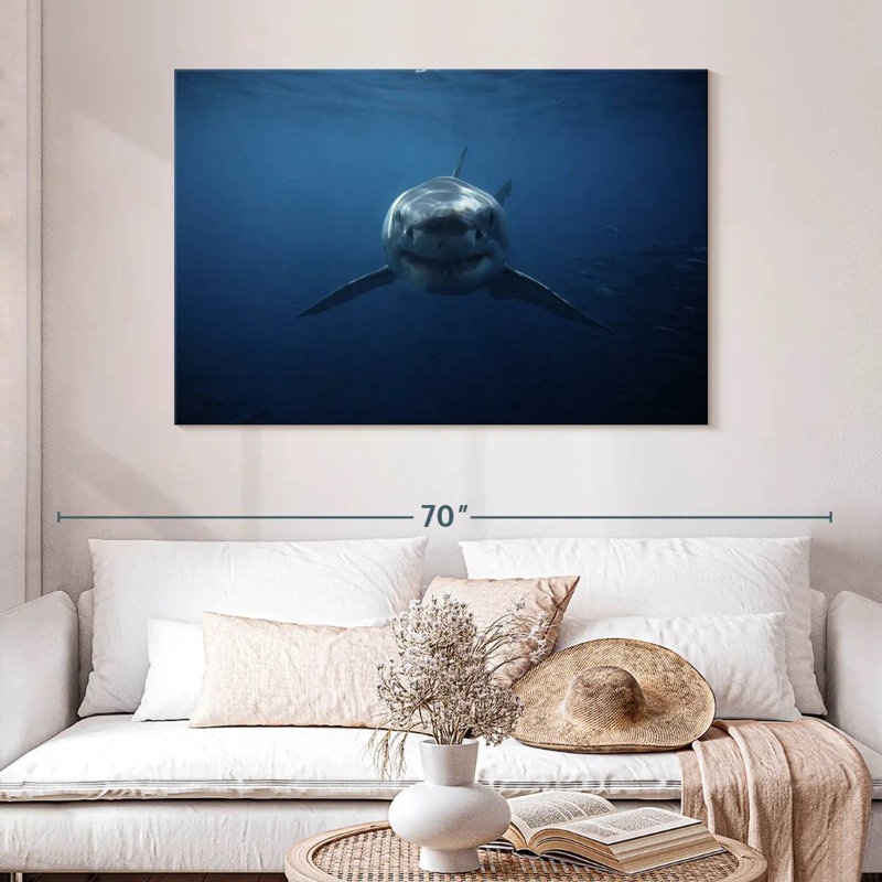 Brampt Shark Stalking, 32" H x 48" W