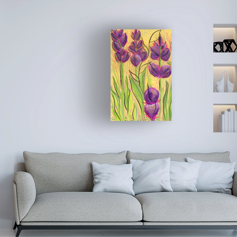 Art sur toile de champs de lavande bolognaise bolognaise Jeri Hauth, H 47 po x l 30 po