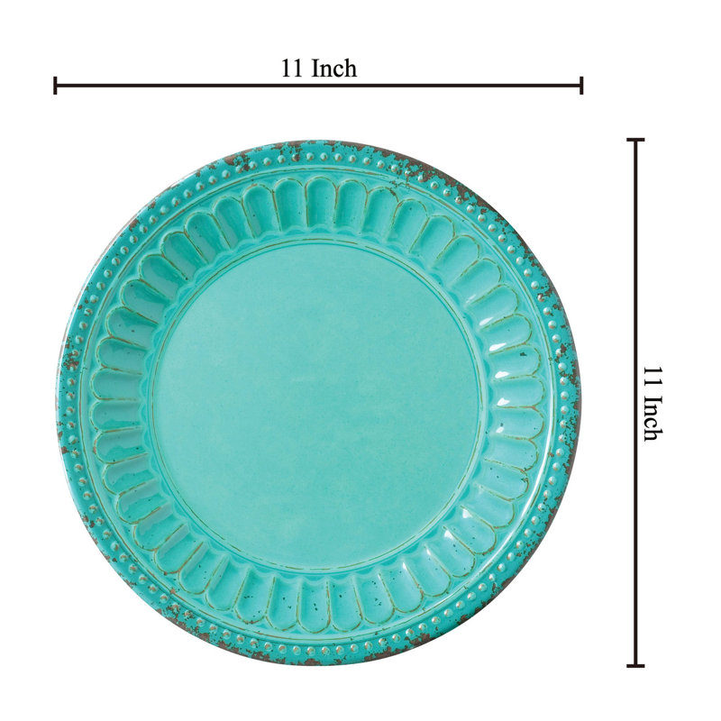 Chateau, 11" Plate, Turquoise S6