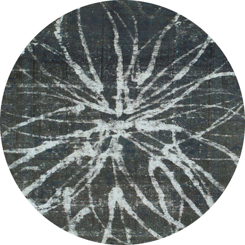 Abstract Indoor Rug, Round 4'