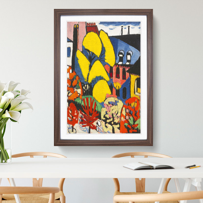 Trees by Henry Lyman Sayen - Picture Frame Painting, 48cm H x 36cm W x 2cm D, Walnut