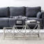 Modern Stainless Steel Nesting Tables With Tempered Glass Top Set of 3 For Living Room (Curve)-2099656744