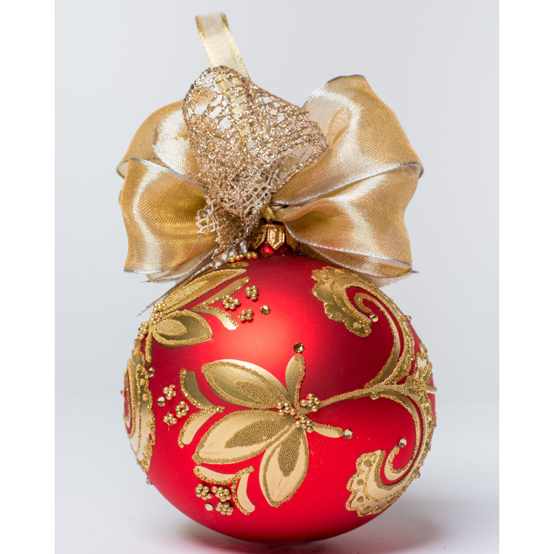 6'' Handmade Glass Ball Ornament