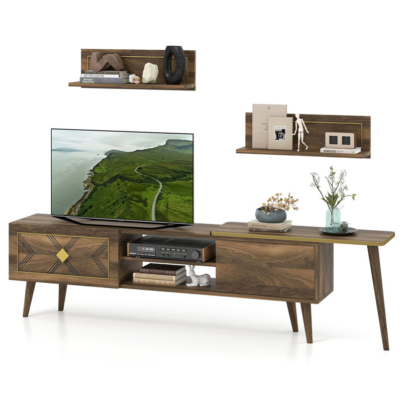 Meuble télé Meuble télé rustique pour téléviseur de 85 po ou moins