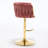 Swivel Adjustable Height Velvet Bar Stool-1220418869-1224472183