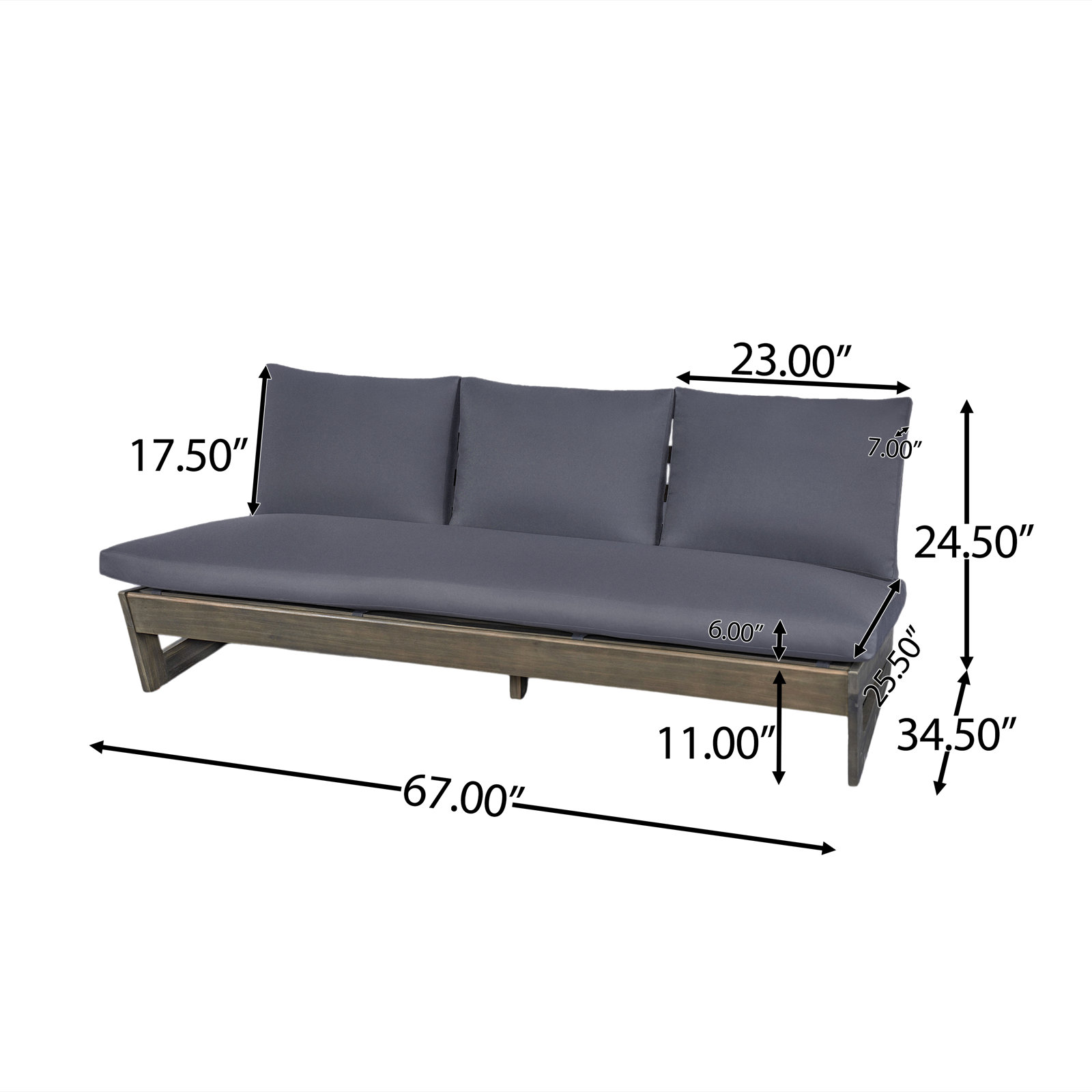 Louise Outdoor Conversation Set, Dark Gray, Gray