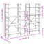 Aadrian 136.5cm H x 160cm W Steel Etagere Bookcase-2100616570
