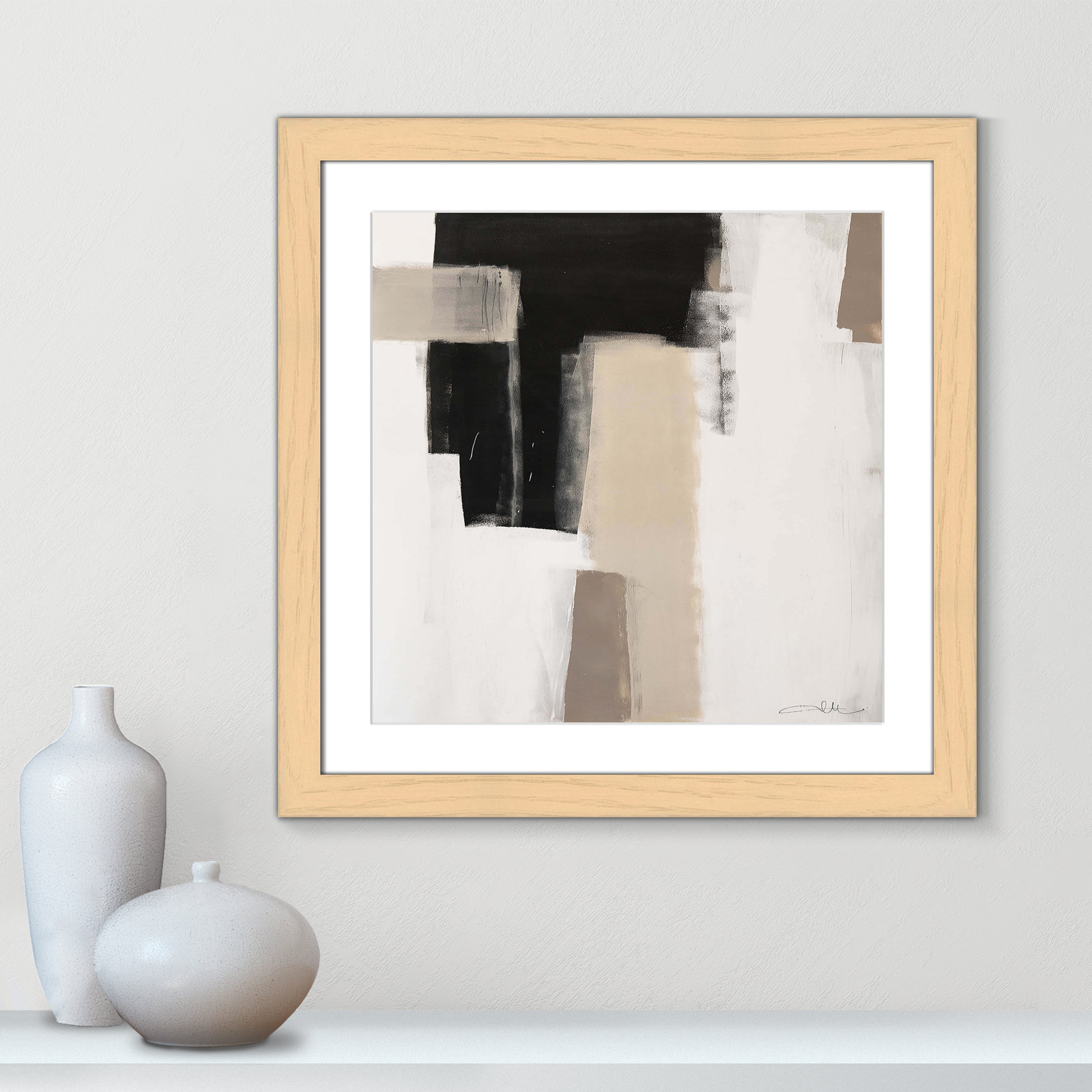 Earth Scapes I-A Print by Casa Fine Arts, Natural Cube Framed, 25" H x 25" W x 1.25" D