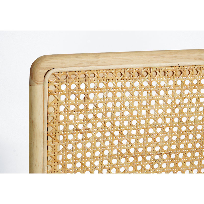 4-Pack Armless Rattan Dining Chairs, Soft Teddy Fleece Upholstered Kitchen Chairs with Woven Back & Sturdy Gold Metal Legs - Space-Saving Seating for Dining Room, Breakfast Nook & Restaurant, Cream