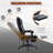 High Back Massage Office Chair With 6-Point Vibration, 5 Modes, Executive Chair, PU Leather Swivel Chair With Reclining Back, And Retractable Footrest, Black-1404152844