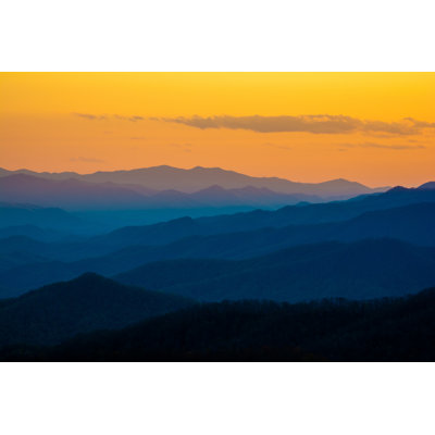 Sunset From The Blue Ridge by Joshua Moore - Wrapped Canvas Print