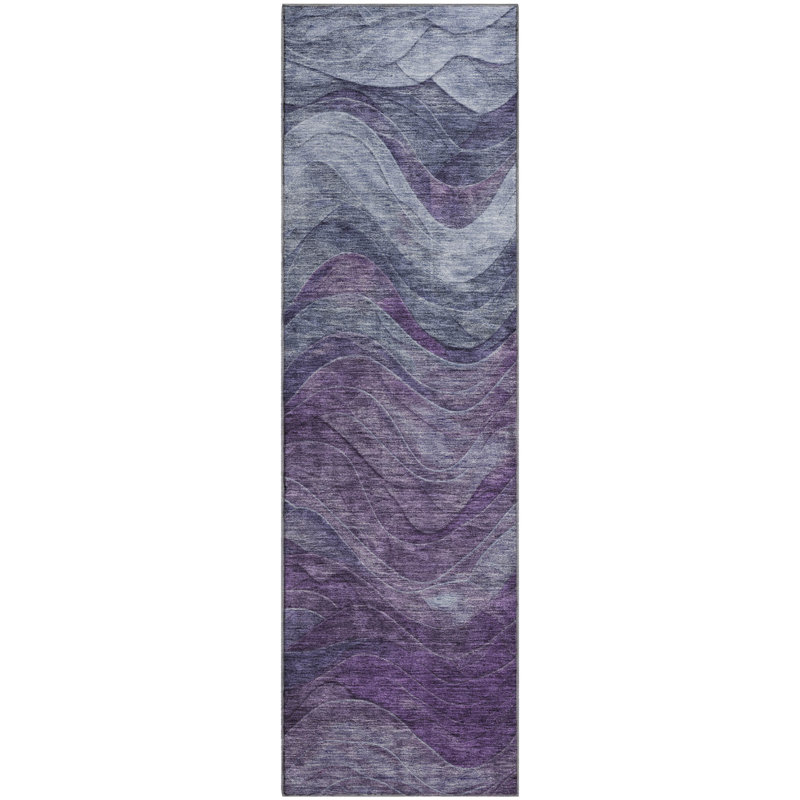 Tapis tourbillon de qualité supérieure lavable à la machine Milardo AMF1700, Tapis de couloir 2 pi 3 po x 7 pi 6 po