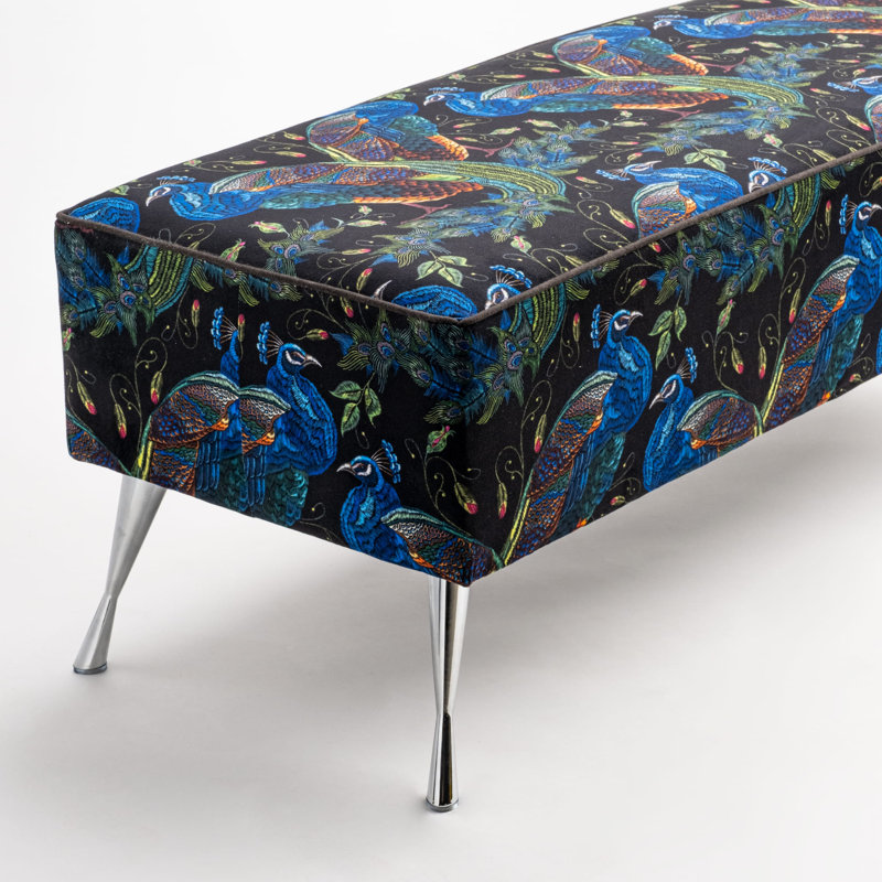 Allenstown Velvet Upholstered Bench, H40 x W90 x D30cm