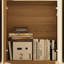 Bibliothèque de rangement 78,7 po x l 142 po avec 6 tablettes et 4 niveaux-245182078