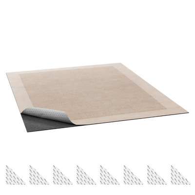 Rug Pad 5 x 7 ft, Keeps Carpets in Place, Non-slip Carpet Area Pad, Rug Mat Padding with Dual Surface Felt Cushion & Rubber Gripper, Hardwood Floor Protection for All Floors, Finishes