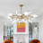 Kahmiyah 39.37" 24-Light Dimmable Sputnik Modern Linear Chandelier, Gold Sputnik Pendant Light-810029272