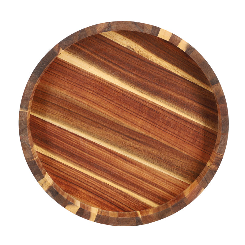  Plateau paresseux en bois d'acacia, H 2,25 po x L 13 po x l 13 po