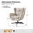 Arcana Modern Faux Leather Swivel Wingback Chair-303155185