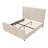 50.7'' High Headboard Corduroy Upholstered Bed Frame With Vertical Stripe Wingback And High Footboard No Box Spring Needed-105504222-105504223