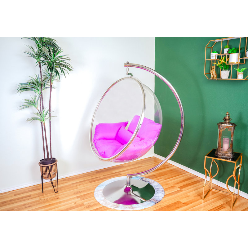 Balancelle avec support, Chrome / mauve