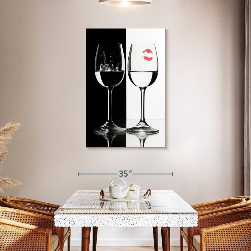 Yarlin Black And White Wine, 45" H x 30" W