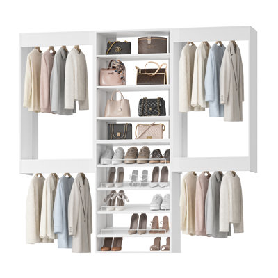 Modular Closet System, Versatile and Customizable Walk-In Design for Efficient Storage and Organization