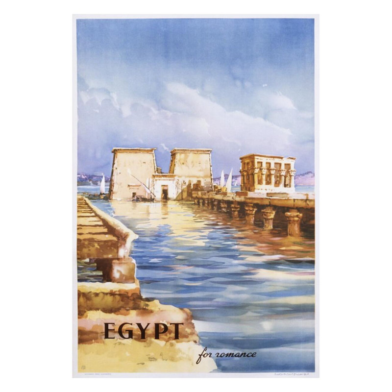 «Égypte pour l'amour», affiche par Inconnu - Estampe numérique, H 28 po x l 22 po