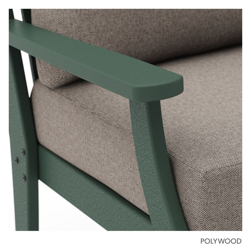Causeuse Braxton, Vert / tweed vieilli