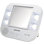 Jerdon Lighted Tabletop Magnified Makeup Mirror with Bluetooth, Plug In or Battery Operated