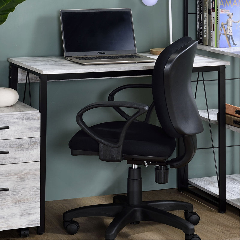 Bureau d'écriture rectangulaire avec base en métal