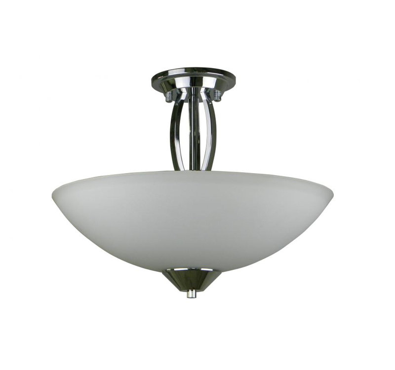 Luminaire suspendu unique à 3 lumières Anna, Chrome