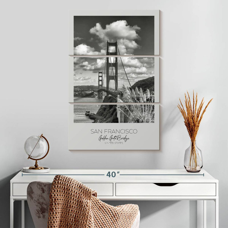 Masam San Francisco Golden Gate Bridge, H 32 po x l 20 po