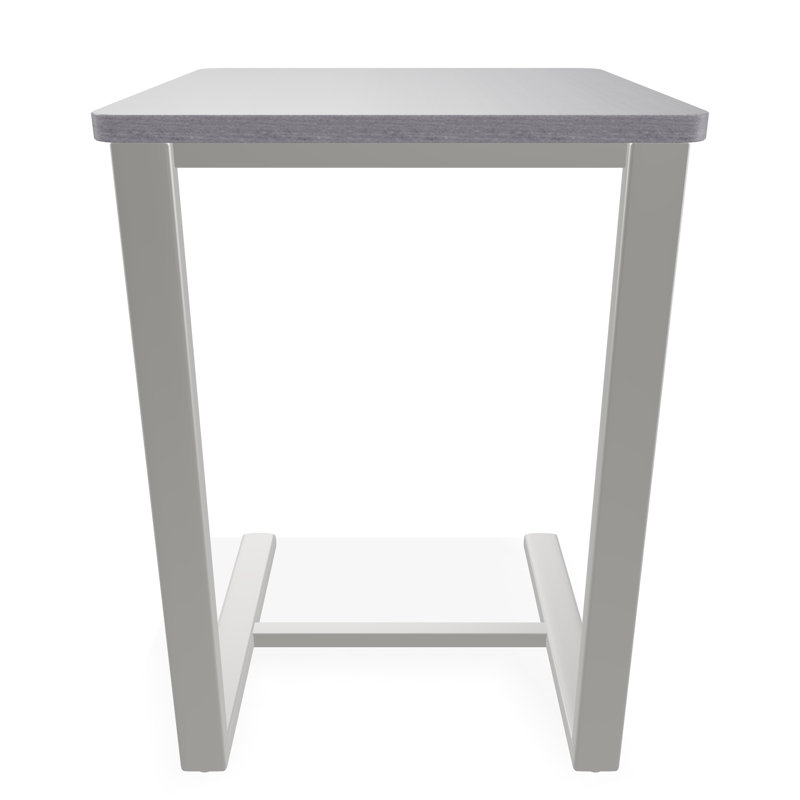Outdoor Square Side Table, Gray/Snow