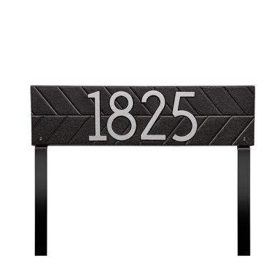 Mid-Century Modern Lawn Address Plaque