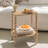 Small End Table, Couch Side Table With 2-Tier Storage Shelf, Wood Coffee Table For Bedroom, Living Room, Small Spaces(Rustic Walnut)