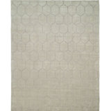 Hand Loomed Geometric Area Rug in Beige