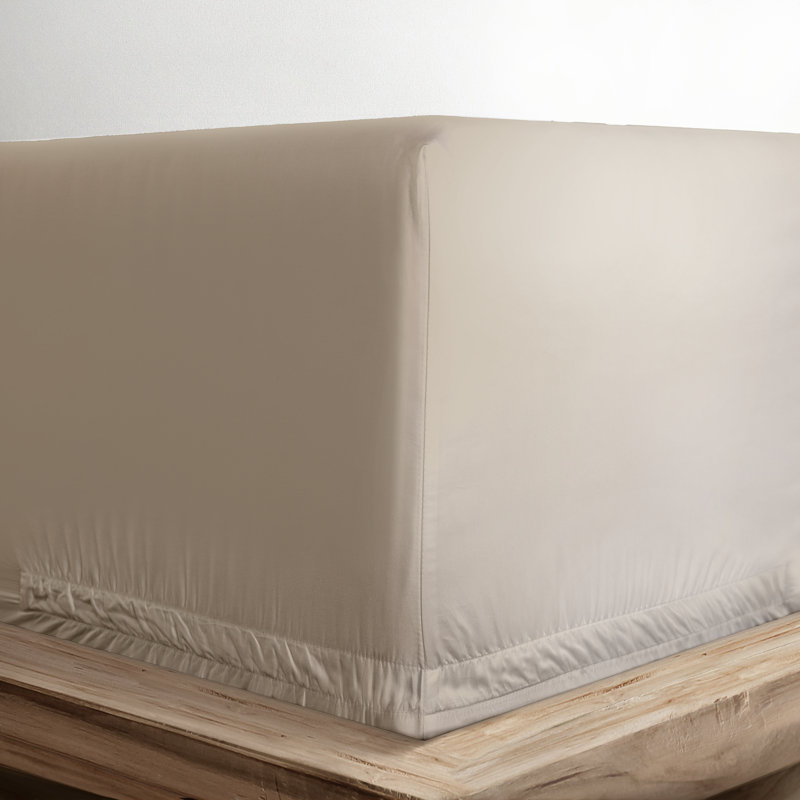 Purefect Fit Adjustable Sateen Fitted Sheet Fitted Sheet, Tan, Queen