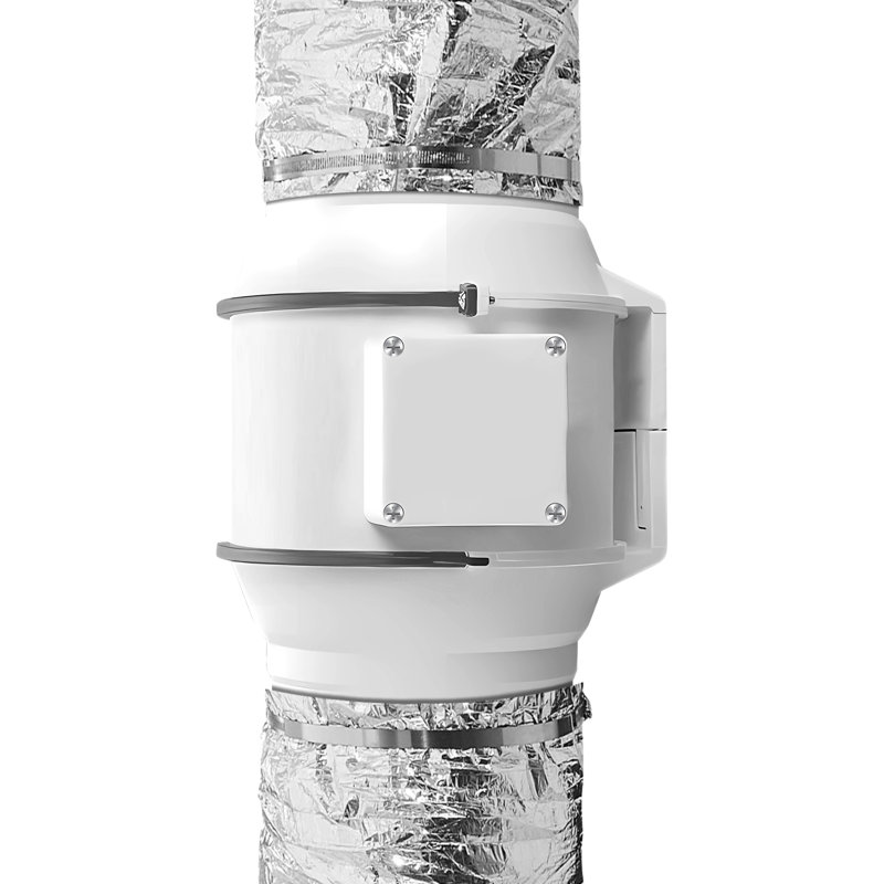 VEVOR Tuyau d'aération flexible 6 po x 25 pi isolé CVC R-6,0, H 10,15 po x l 300 po x P 10,15 po
