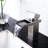 Brushed Nickel Bathroom Faucet - Single Handle, Hole For Easy Water Adjustment Control Nickel,
