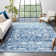 Tapis bleu clair à médaillon bohémien Dazzle