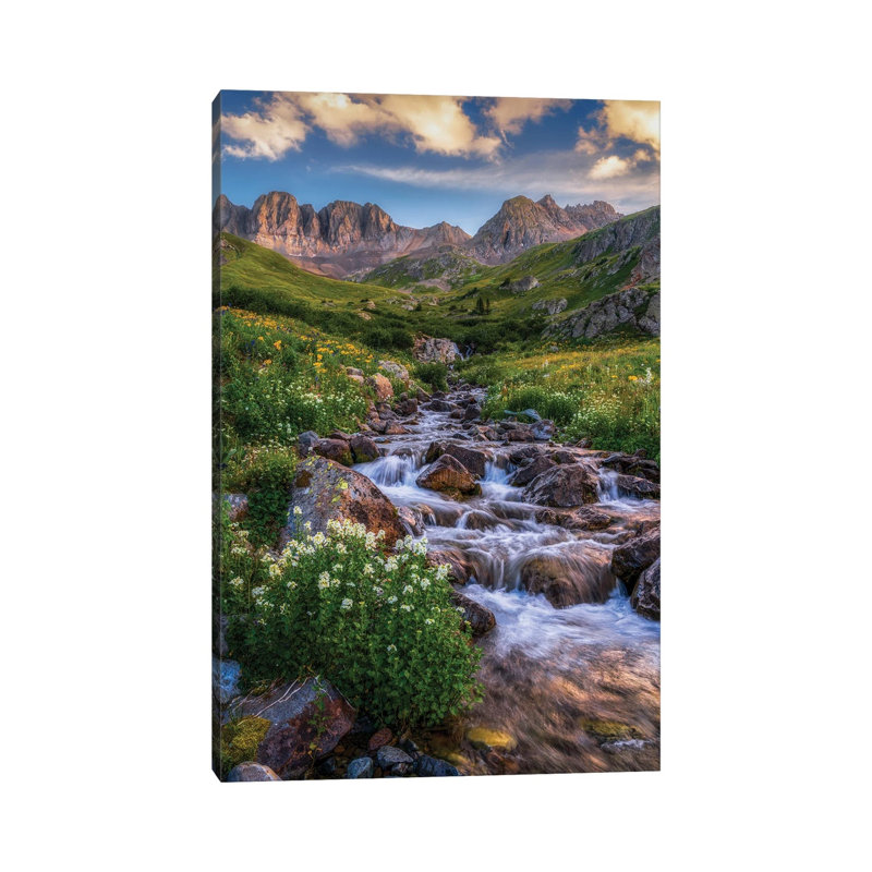Beautiful Creek Flowing American Basin - San Juan Mountains Colorado Summer Scenery by Daniel Forster - Gallery-Wrapped Canvas Giclée on Canvas