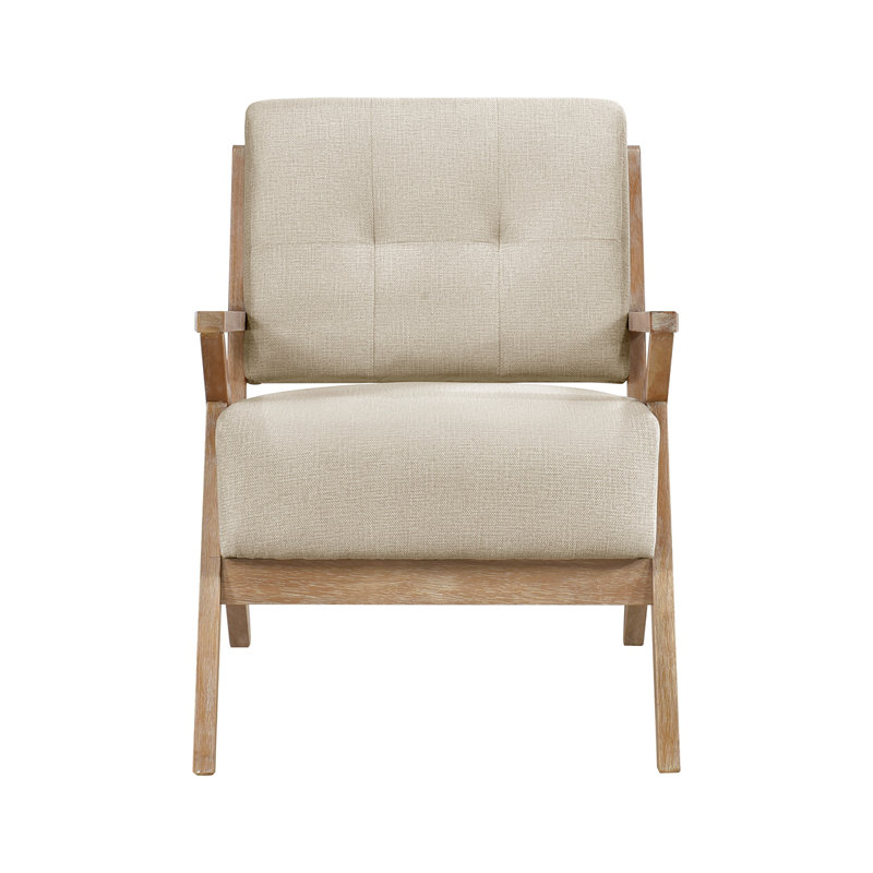 Chaise d'appoint moderne capitonnée 1pc, Sable