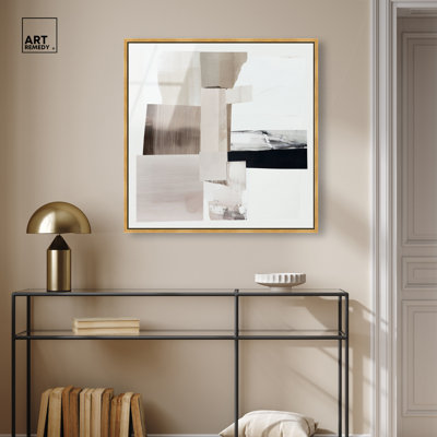 Art mural encadré noir Smoked Umber II par Art Remedy, cadre doré, 30 x 30