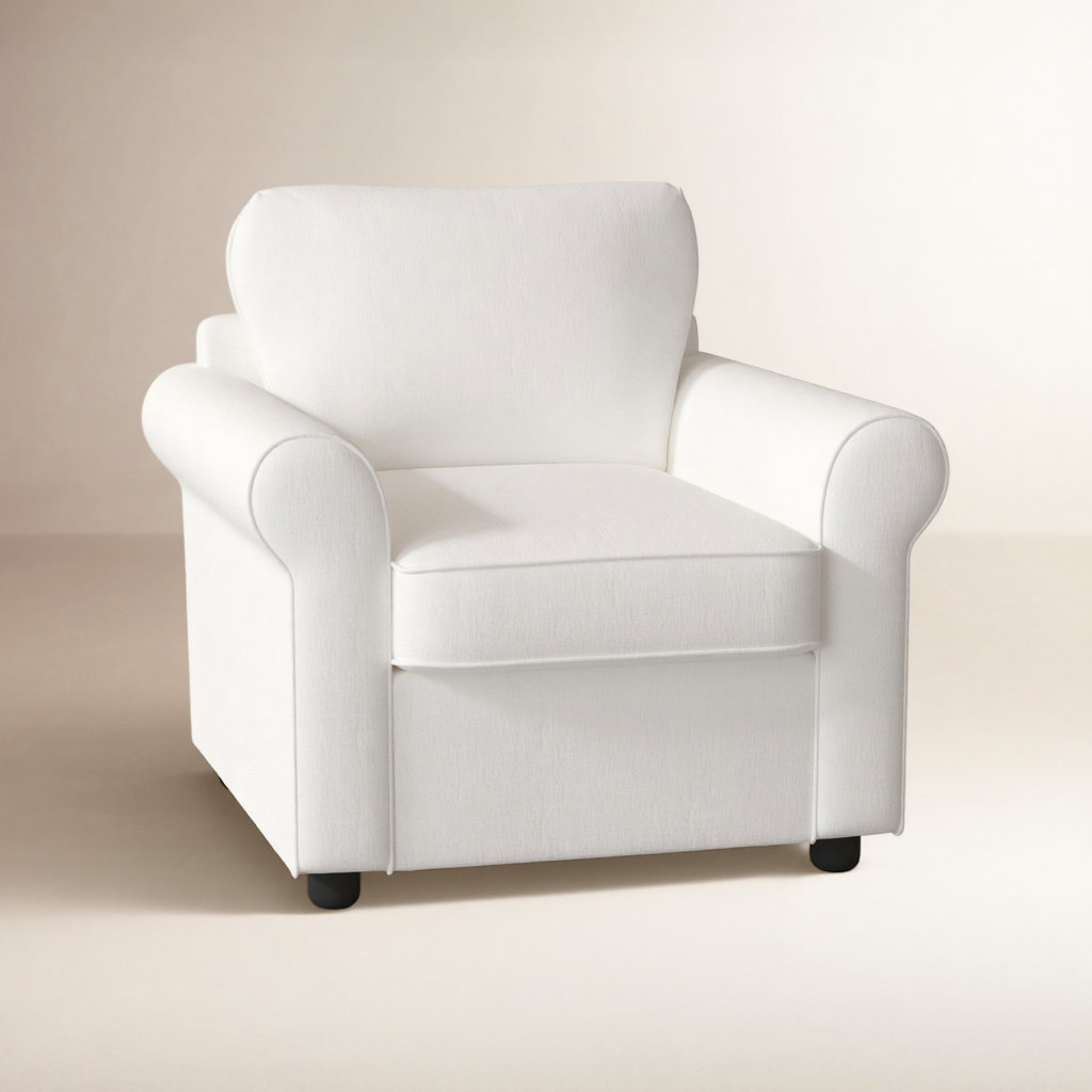 Warrington Armchair, Classic Bleach White Twill