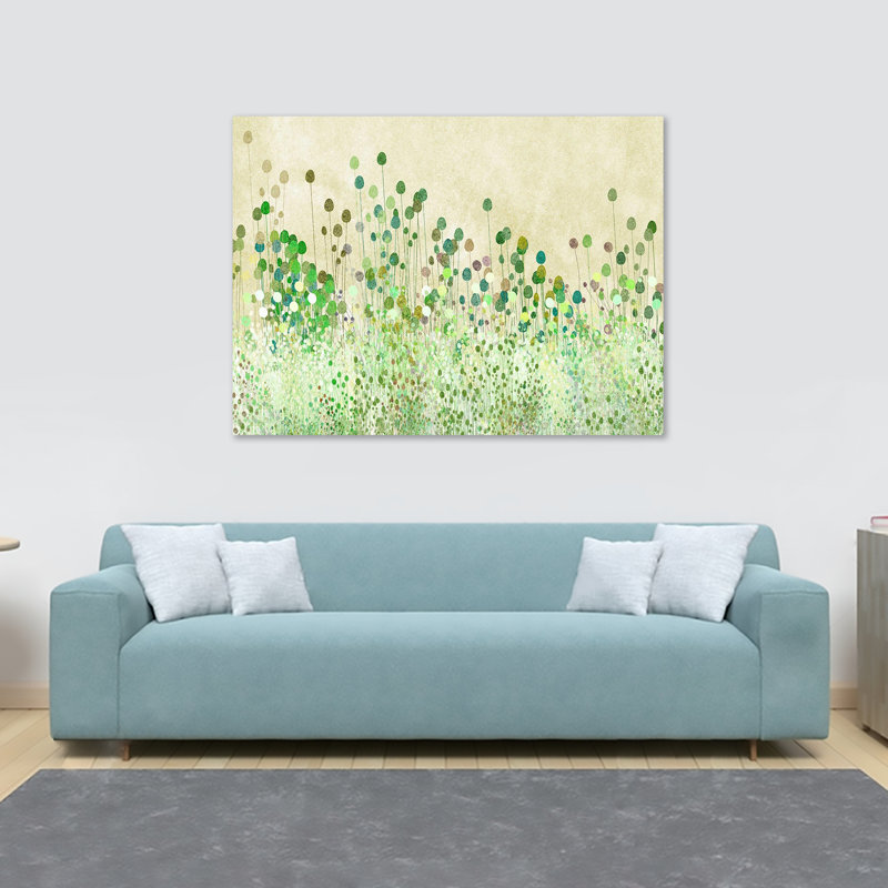 Green Poppy Buds - No Frame Print on Canvas, 61cm H x 81.3cm W x 3.8cm D