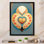 «Shining Contemporary Gold Heart VI», reproduction sur toile
